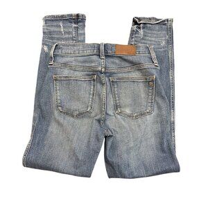 Madewell Slim Straight Jeans Size 26 Distressed Button Fly Logo